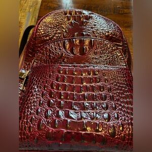 Brahmin backpack. Wine color.